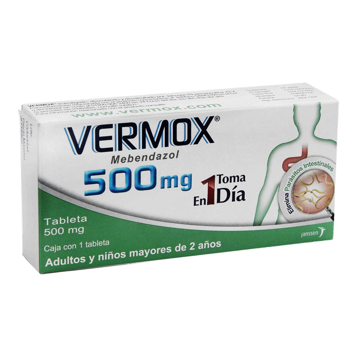 Vermox 500Mg Con 1 Tabletas (Mebendazol) - WeCare Pharma
