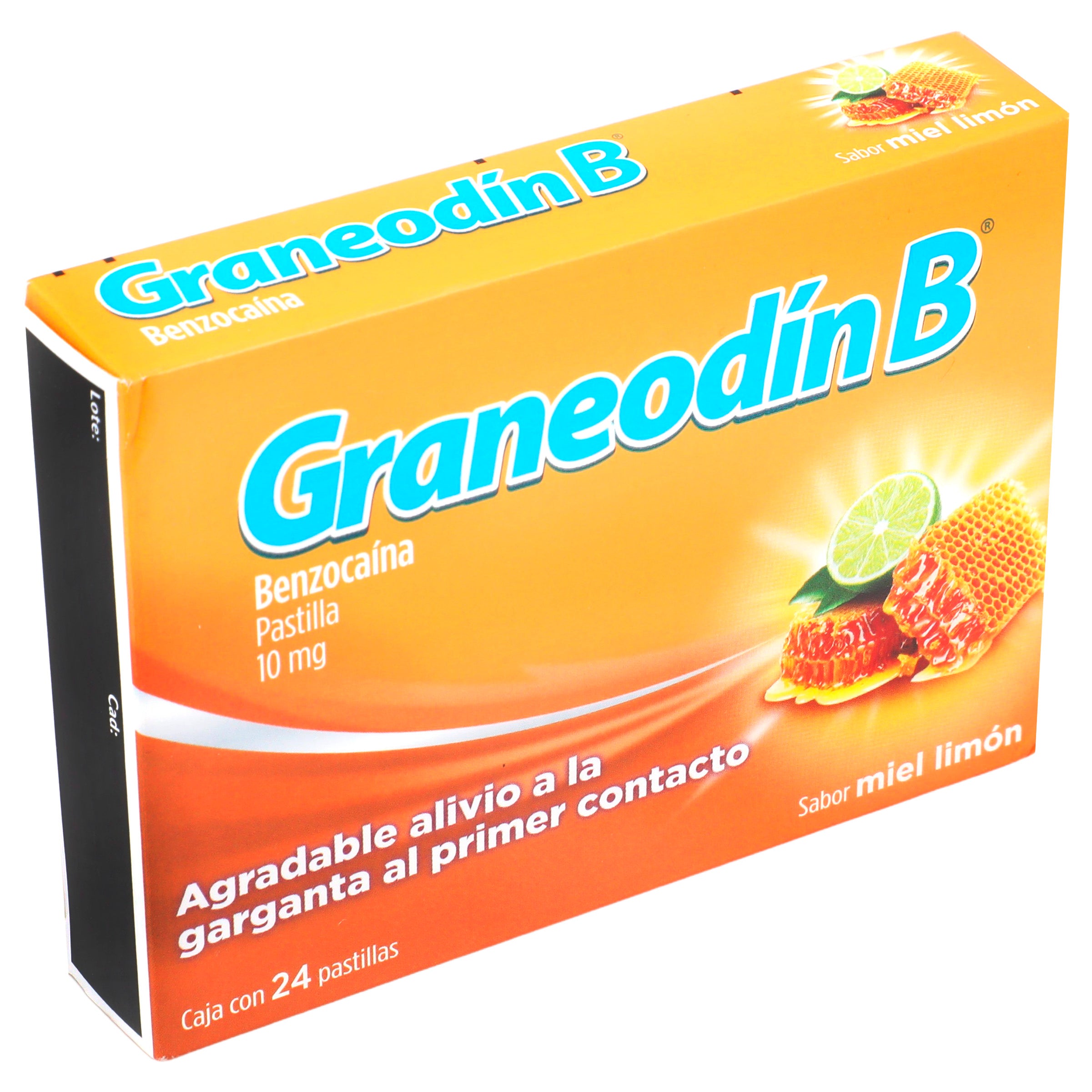 Graneodin B Pastillas 10Mg Miel Con 24 (Benzocaina) 3 - 7501095409059