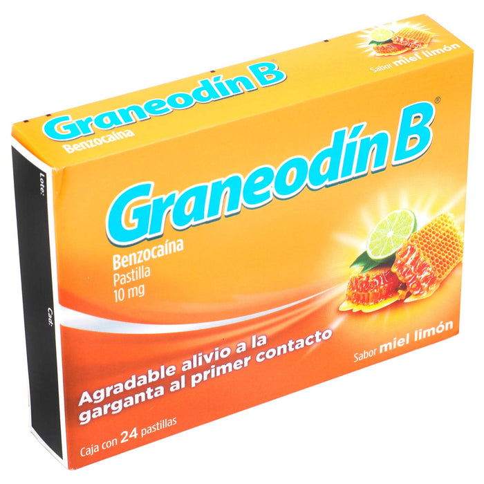 Graneodin B Pastillas 10Mg Miel Con 24 (Benzocaina) - WeCare Pharma