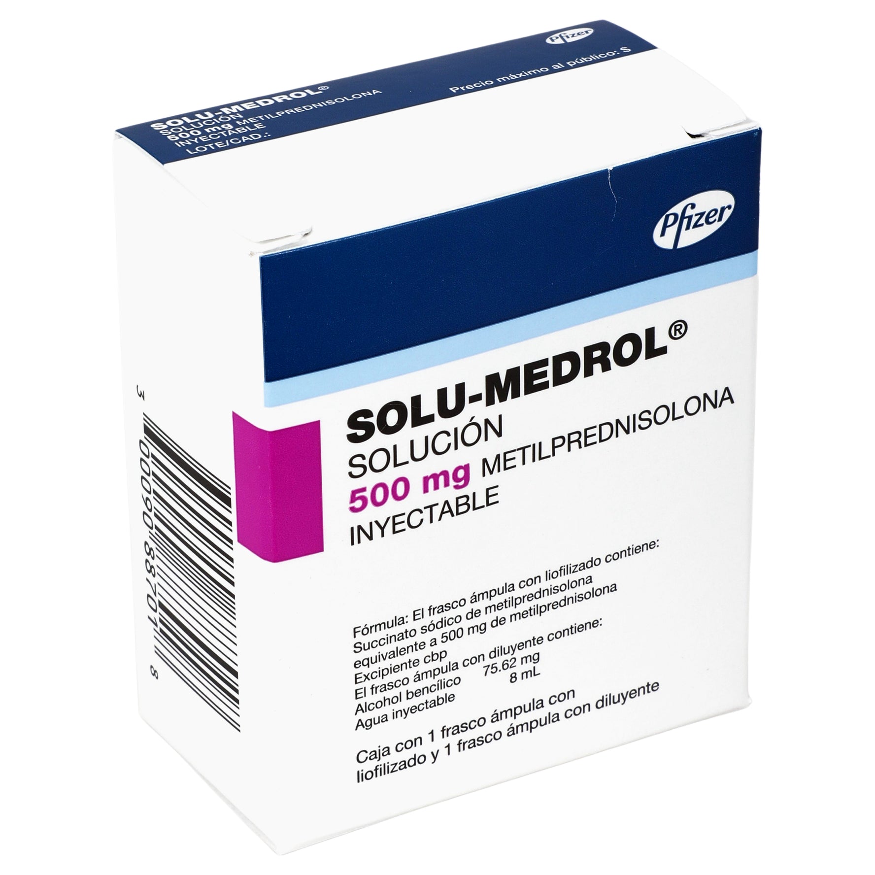 Solu-Medrol Frasco 500Mg Con 1 Ampulas (Metilprednisolona) 2 - 300090887018