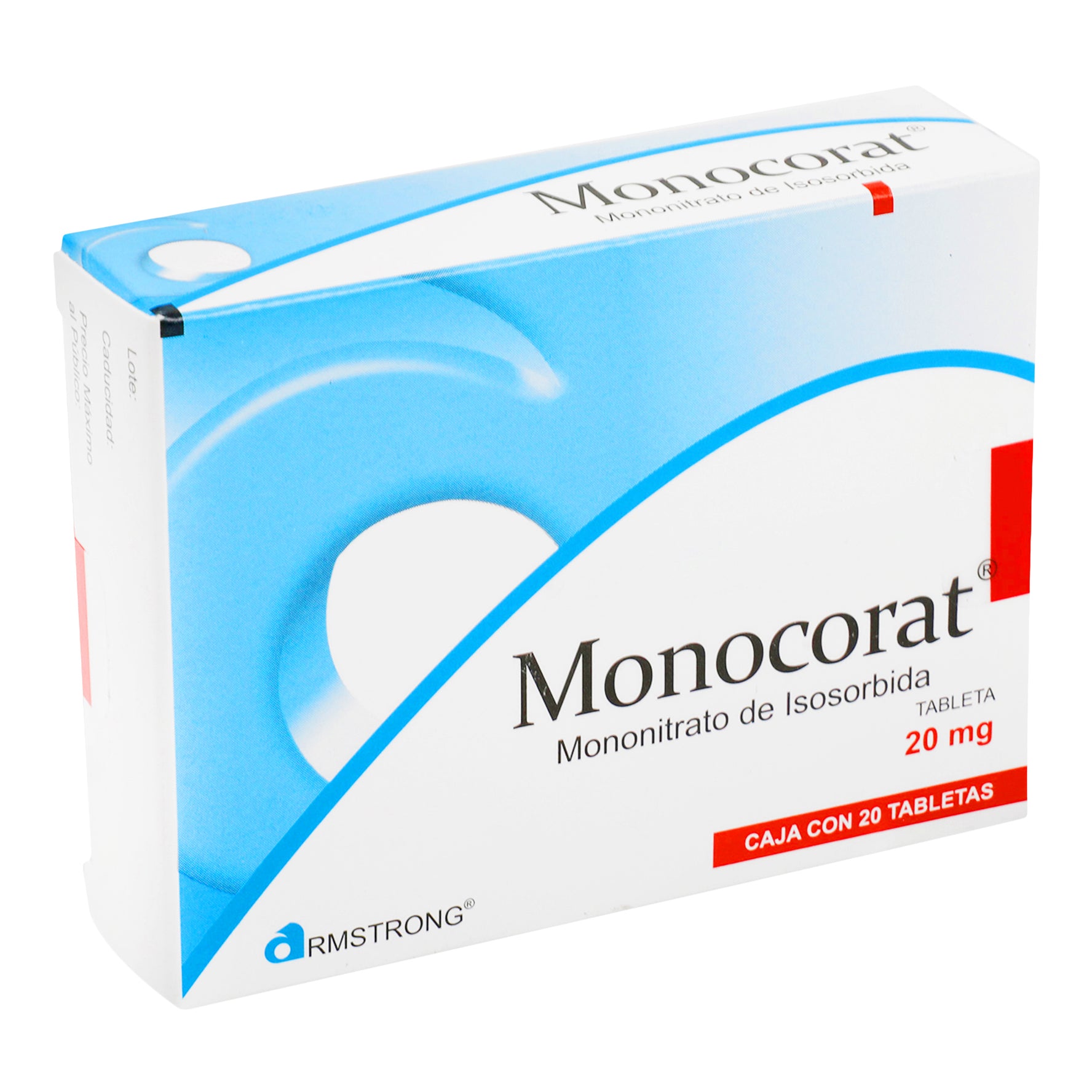 Monocorat 20Mg Con 20 Tabletas (Mononitrato De Isosorbida) 2 - 7501089803092