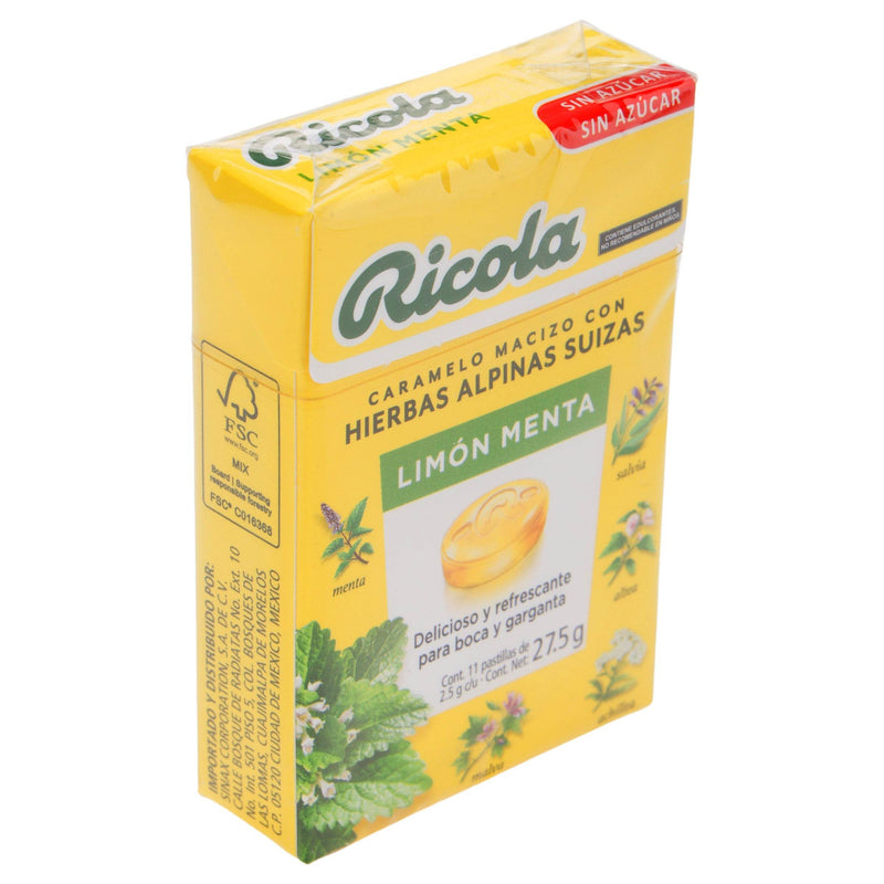 Caramelo Ricola Pastillas 27.5G Con 11 Limon-Menta (Hierbas Alpinas Suizas) - WeCare Pharma