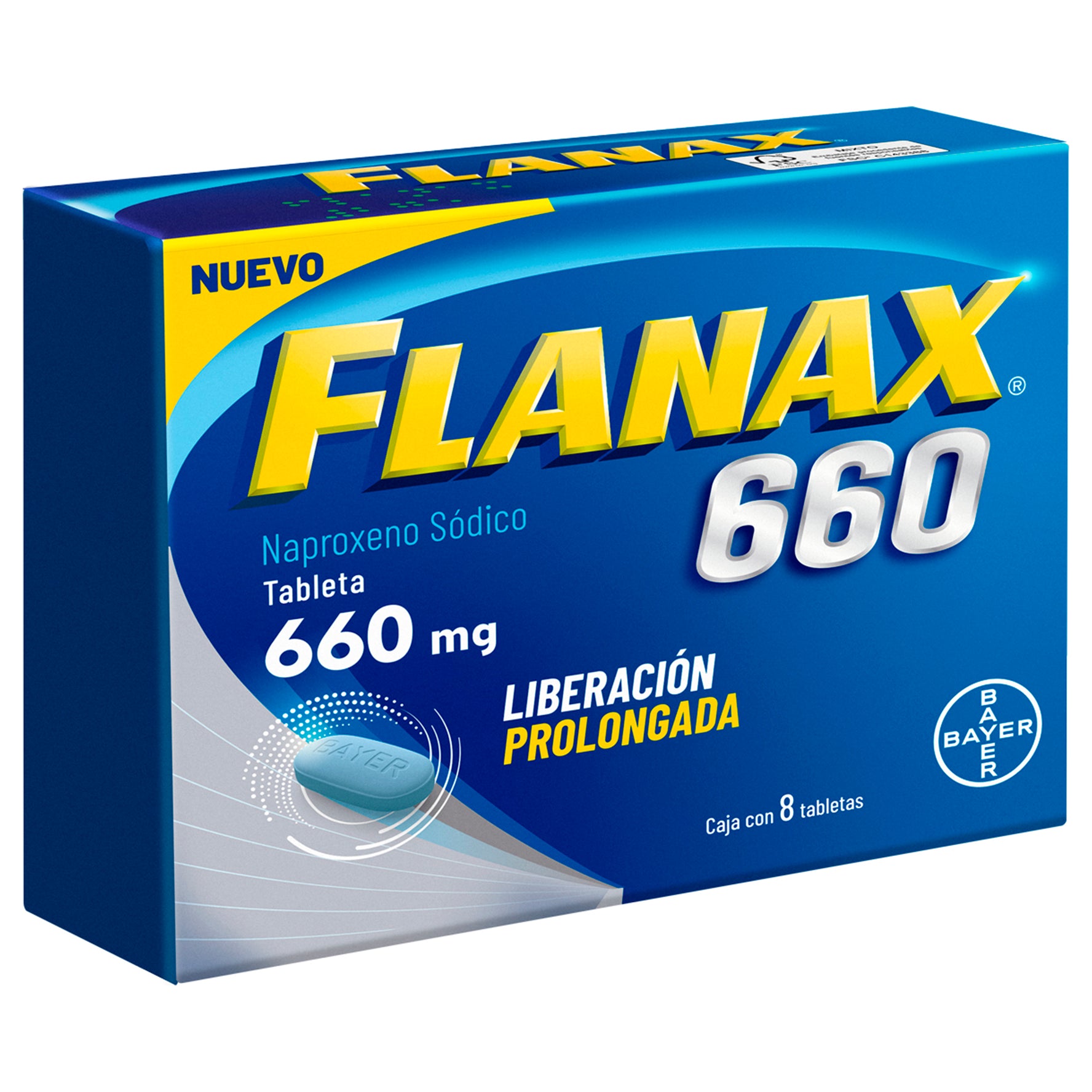 Flanax 660Mg Con 8 Tabletas (Naproxeno) 2 - 7501008499412