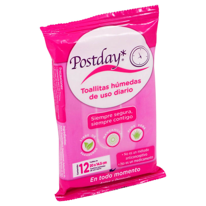 Toallitas Húmedas Postday Con 12 - WeCare Pharma
