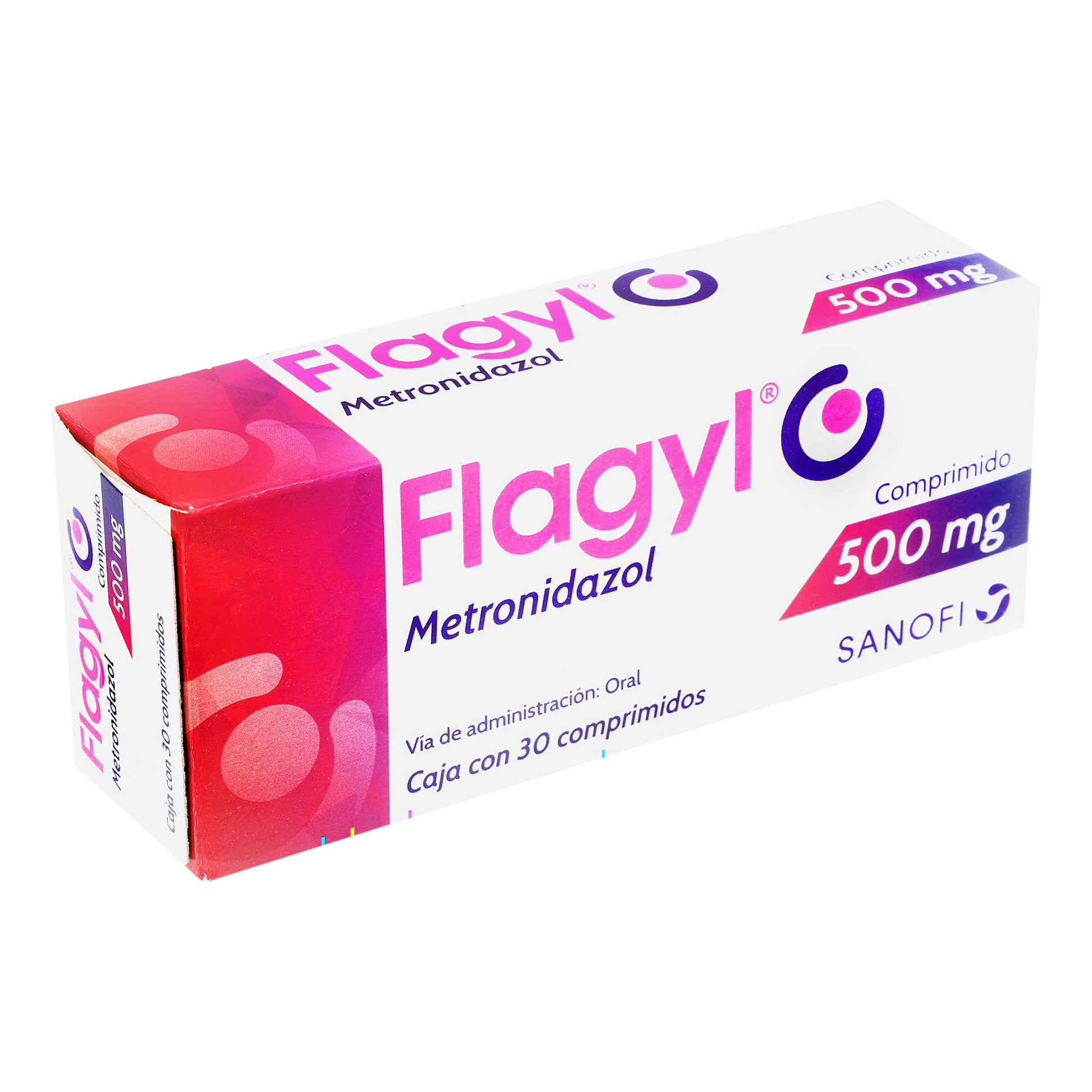 Flagyl 500Mg Con 30 Tabletas (Metronidazol) 2 - 7501072340092