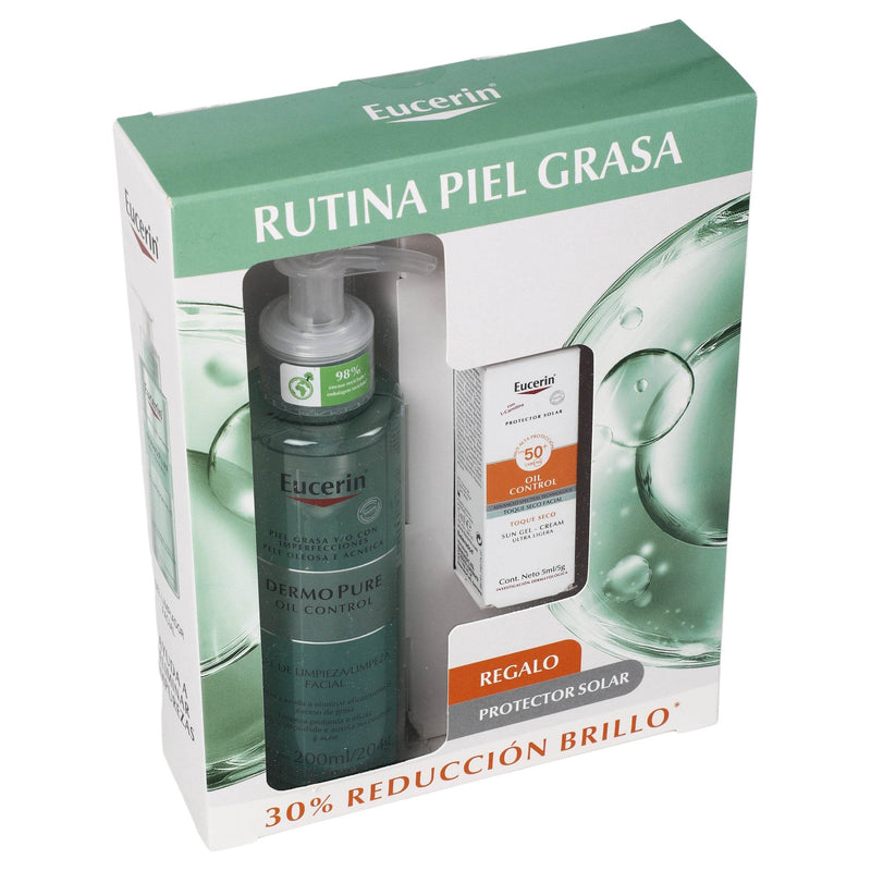 Eucerin Dermo Pure Kit Cleasing Gel 200Ml+Mini Oil Control - WeCare Pharma