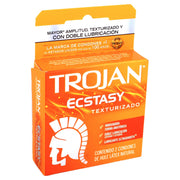 Condón Trojan Ecstasy Texturizado Con 2 - WeCare Pharma