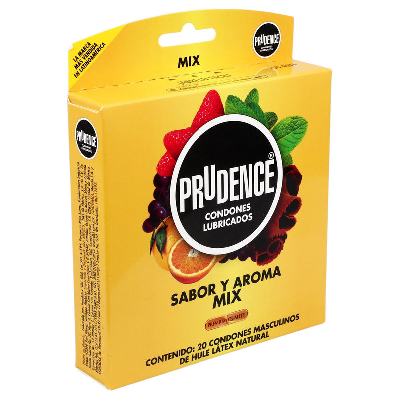 Condón Prudence Sabor Y Aroma Mix Con 20 - WeCare Pharma