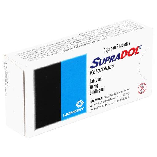 Supradol Sl 30Mg Con 2 Tabletas (Ketorolaco) - WeCare Pharma