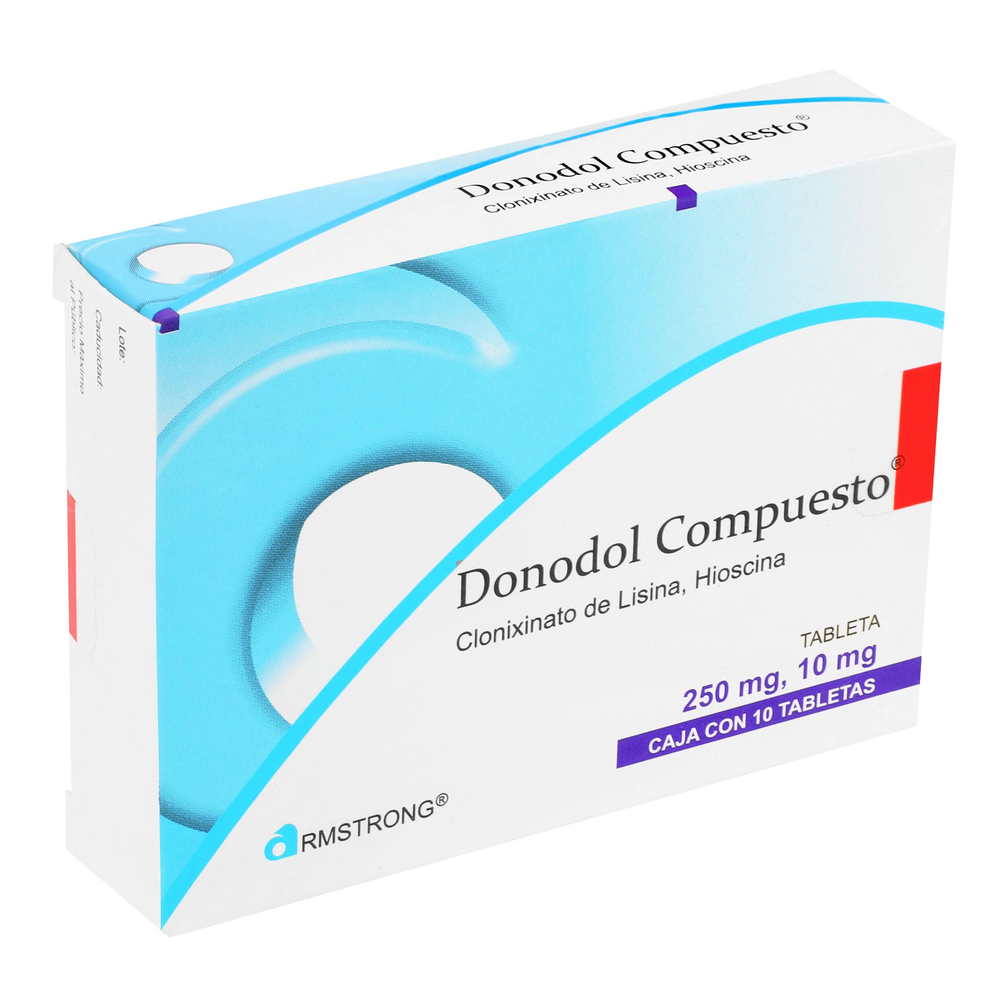 Donodol Compuesto 250Mg/10Mg Con 10 Tabletas (Clonixinato De Lisina/Hioscina) 2 - 7501089808806