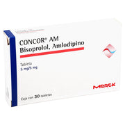 Concor Am 5Mg/5Mg Con 30 Tabletas (Bisoprolol/Amlodipino) - WeCare Pharma