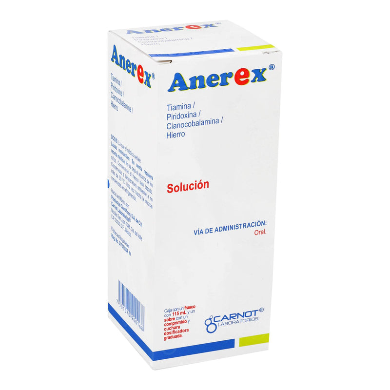 Anerex Solución 115Ml (Tiamina/Piridoxina/Cianocobalamina/Hierro) - WeCare Pharma