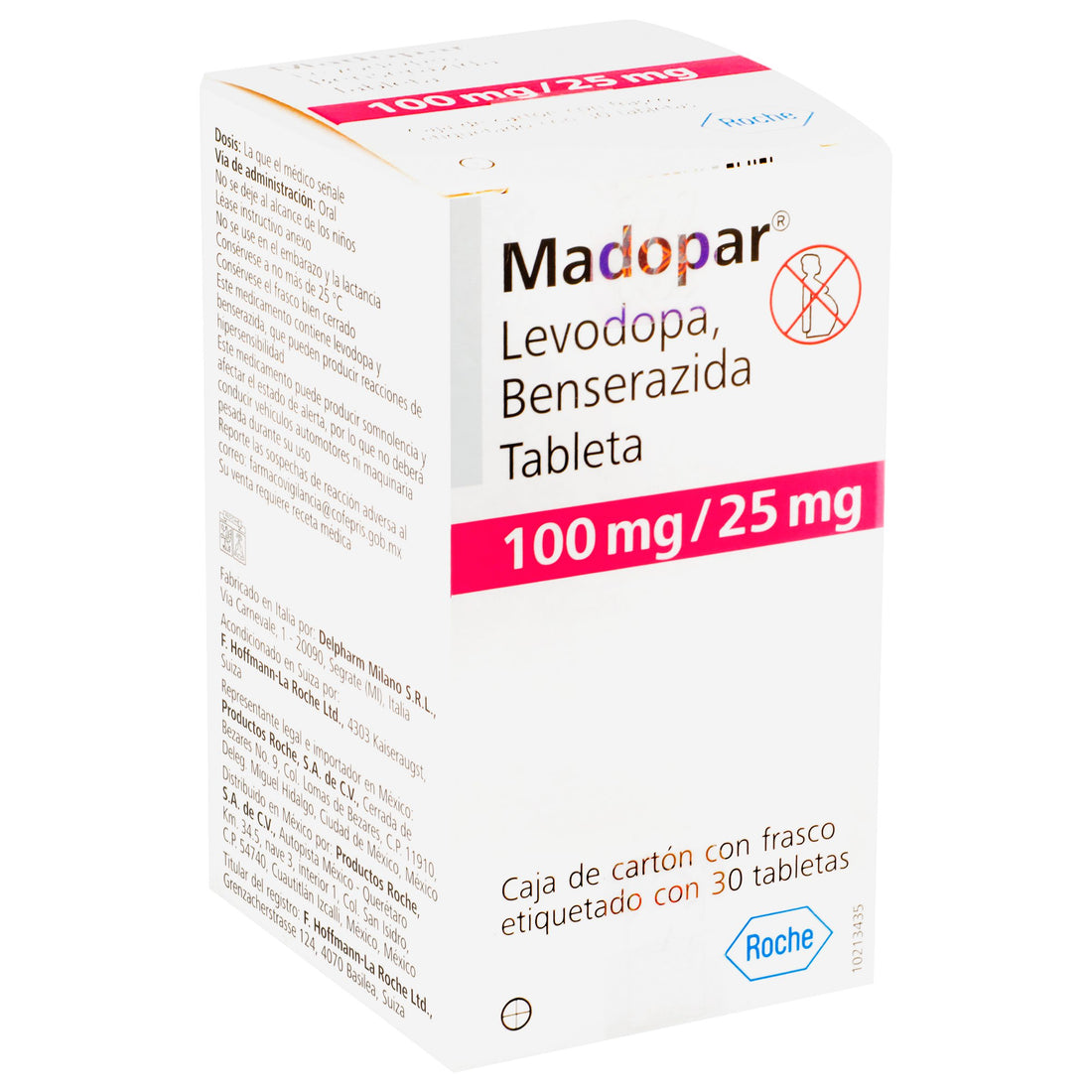 Madopar 100Mg/25Mg Con 30 Tabletas (Levodopa/Benserazida) 2 - 7613326005678