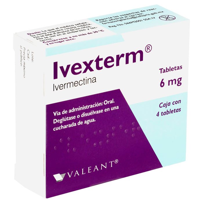 Ivexterm 6Mg Con 4 Tabletas (Ivermectina) - WeCare Pharma