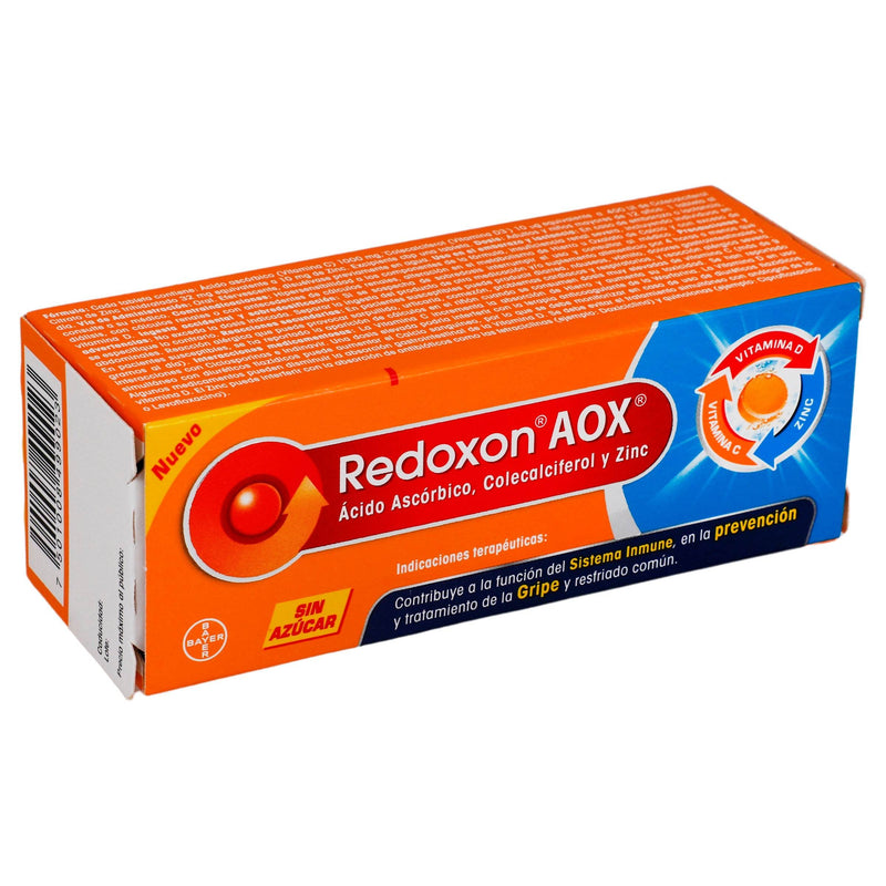 Redoxon Aox 100Mg/400Unid/10Mg Con 10 Tabletas (Acido Ascorbico/Colecalciferol/Zinc) - WeCare Pharma