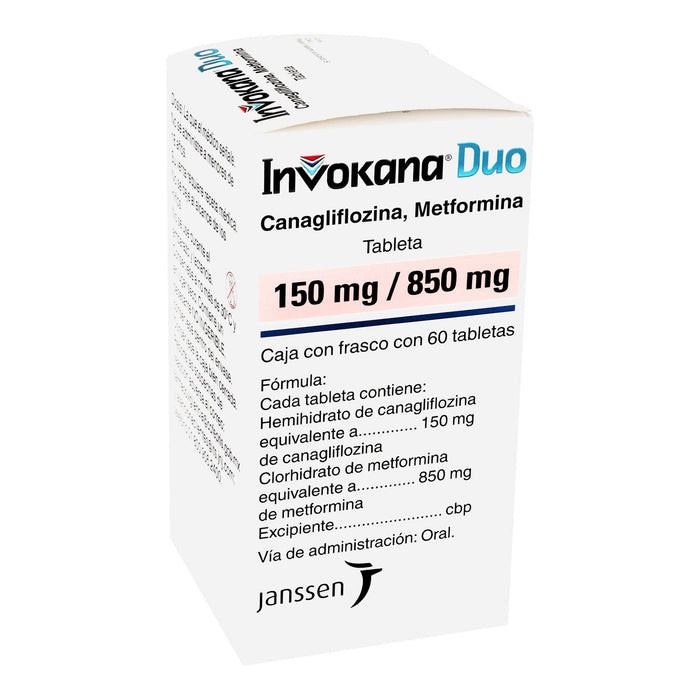 Invokana Duo 150Mg/850Mg Con 60 Tabletas (Canagliflozina/Metformina) - WeCare Pharma