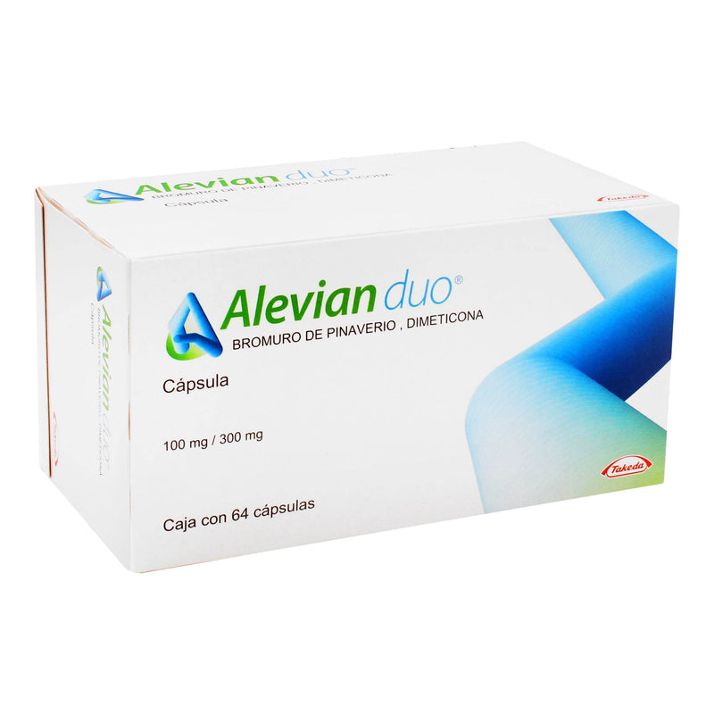 Alevian Duo 100Mg/300Mg Con 64 Capsulas (Pinaverio/Dimeticona) - WeCare Pharma