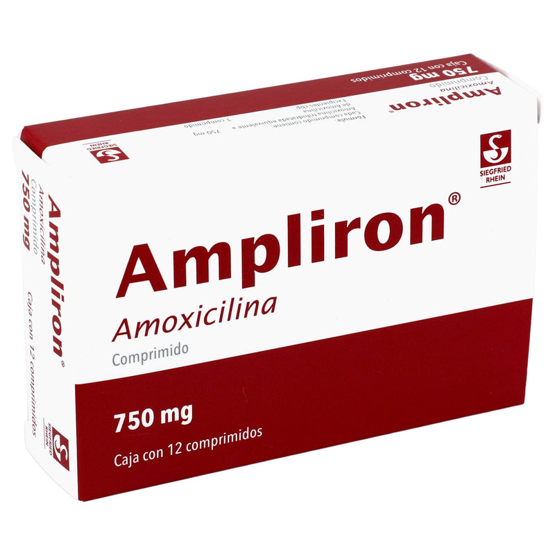 Ampliron 750Mg Con 12 Tabletas (Ampicilina) - WeCare Pharma