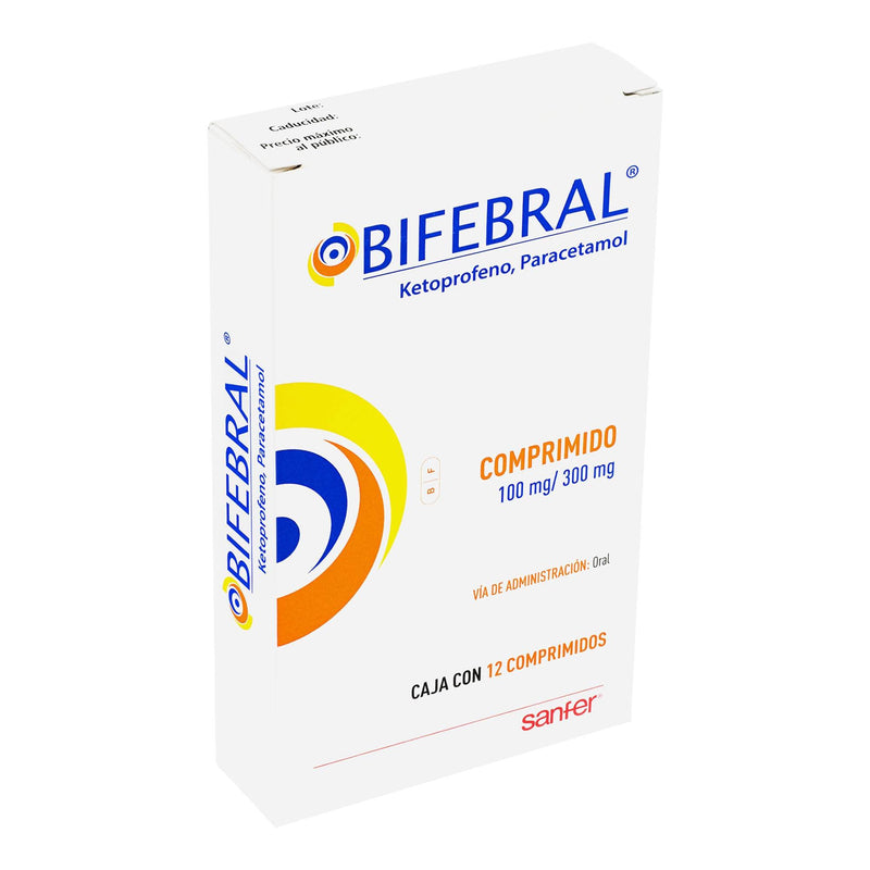 Bifebral 300Mg/100Mg Con 12 Tabletas (Ketoprofeno/Paracetamol) - WeCare Pharma