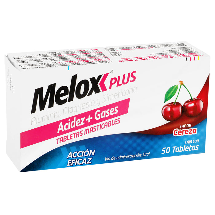 Melox Plus 200Mg Con 50 Tabletas (Aluminio/Magnesio/Simeticona) 2 - 7501165002890