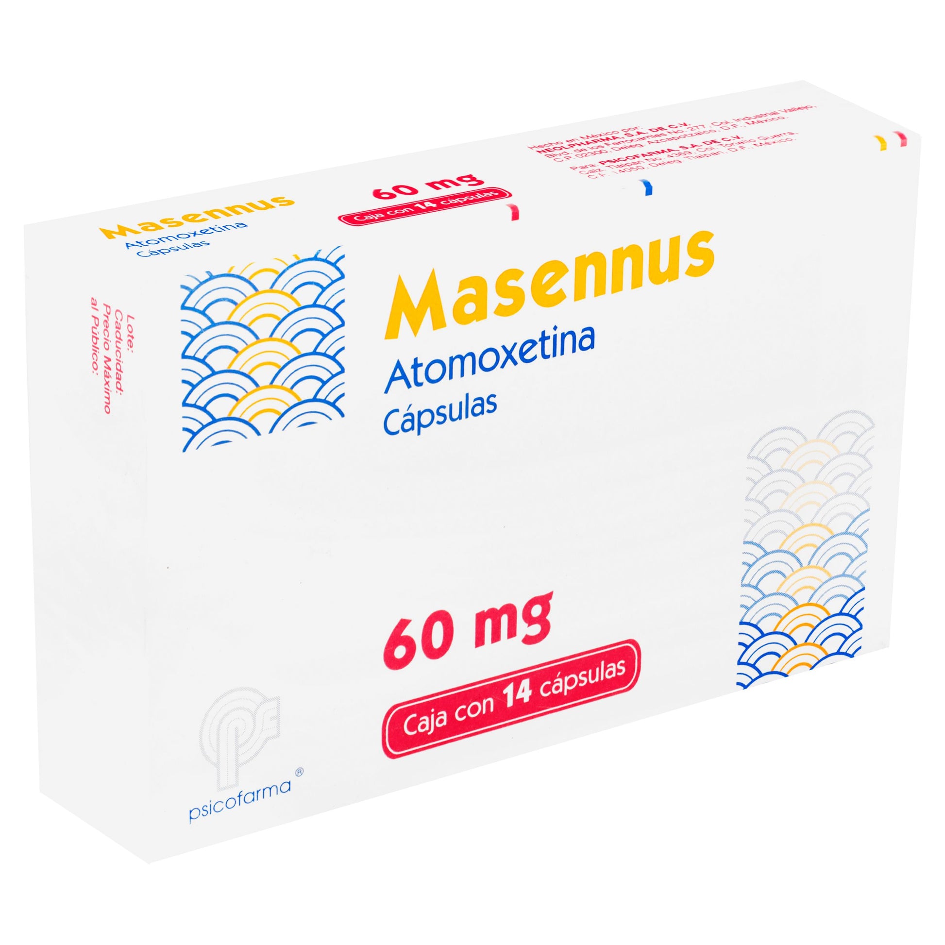 Masennus 60Mg Con 14 Capsulas (Atomoxetina) 1 - 7501384545376