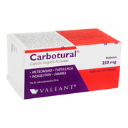 Carbotural 250Mg Con 60 Tabletas (Carbon Activado) - WeCare Pharma