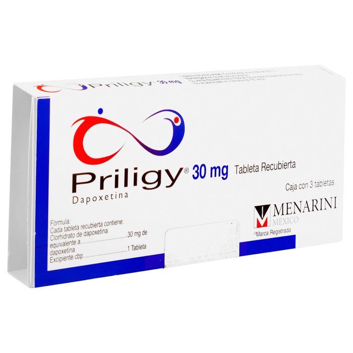 Priligy 30Mg Con 3 Tabletas (Dapoxetina) 2 - 7503013834004