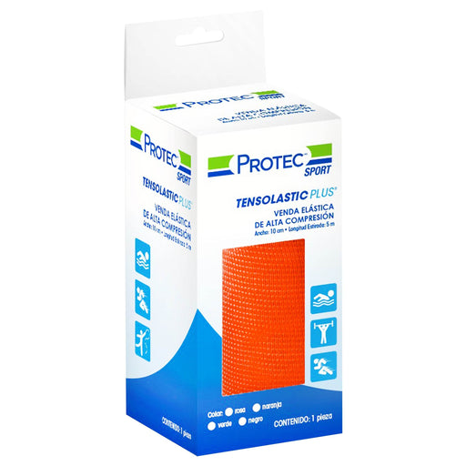 Venda Alta Compresión Tensolastic Plus Protec 10Cmx5M Naranja - WeCare Pharma