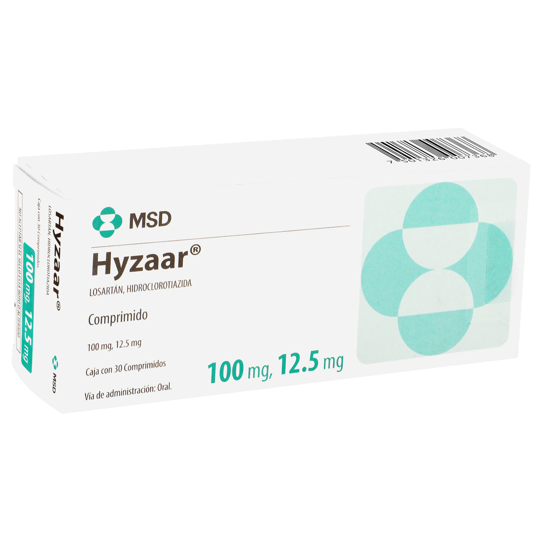 Hyzaar 100Mg/12.5Mg Con 30 Comprimidos (Losartan/Hidroclorotiazida) 2 - 7501326007368