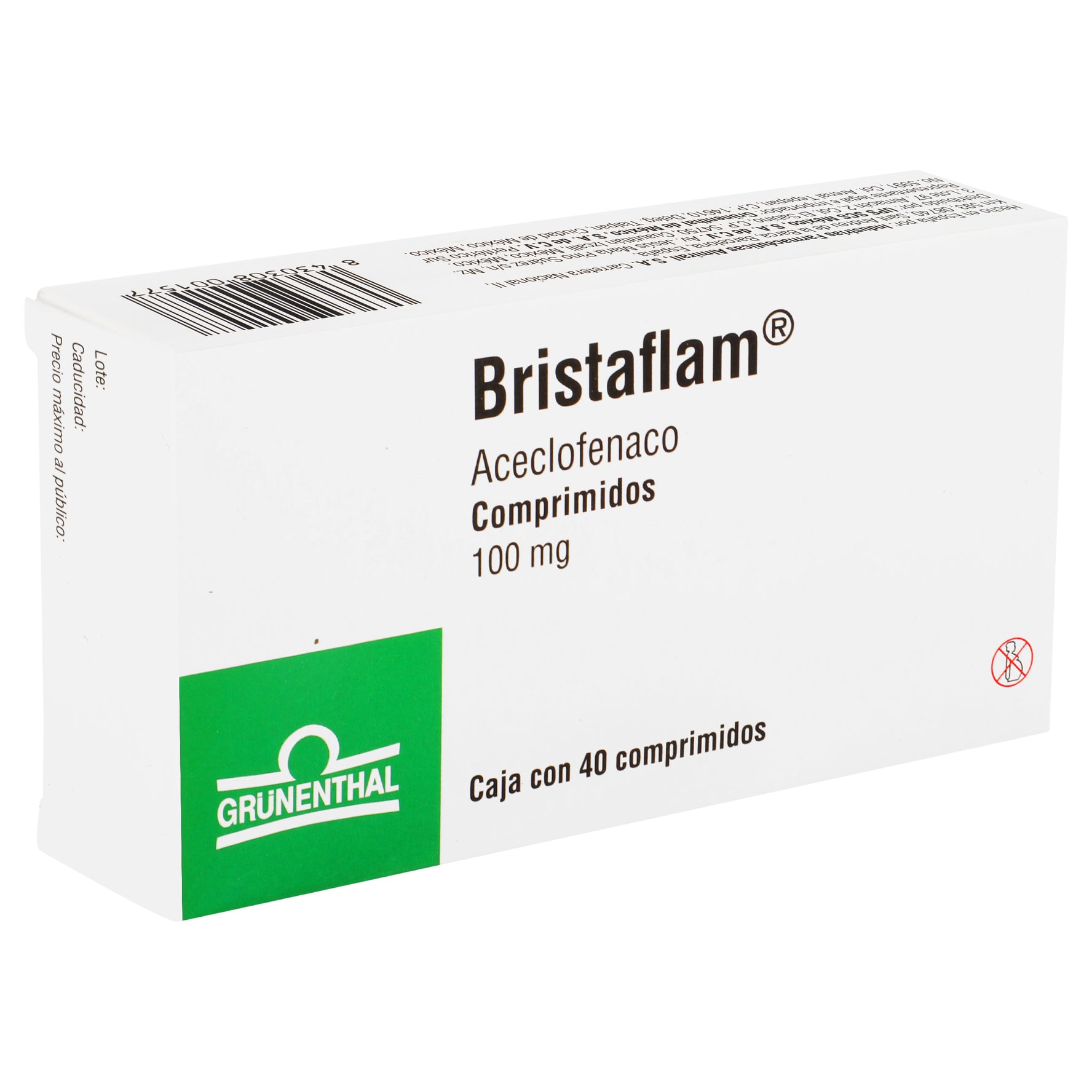 Bristaflam 100Mg Con 40 Comprimidos (Aceclofenaco) 2 - 8430308001577