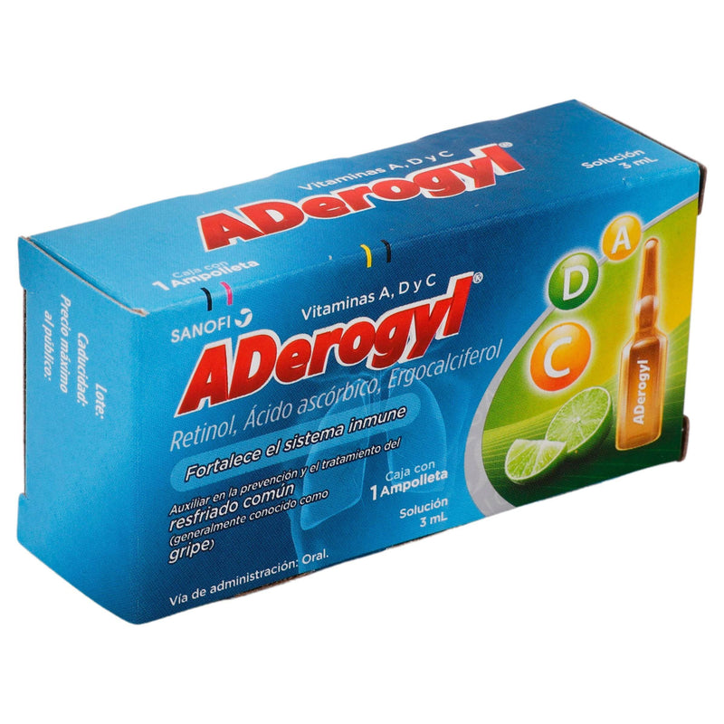 Aderogyl 3Ml Con 1 Ampulas (Retinol/Ac Ascorbico/Ergocalciferol) - WeCare Pharma