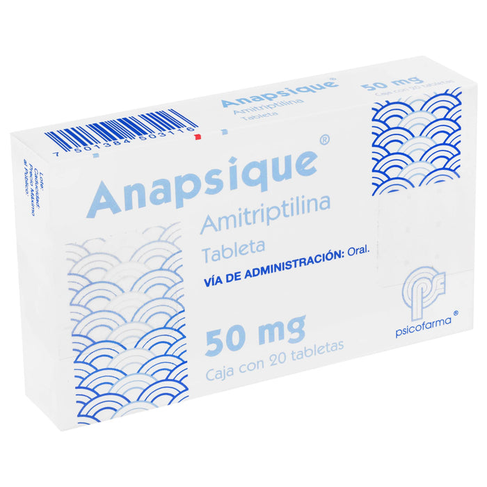 Anapsique (Amitriptilina) Tabletas 50Mg Con 20 - WeCare Pharma