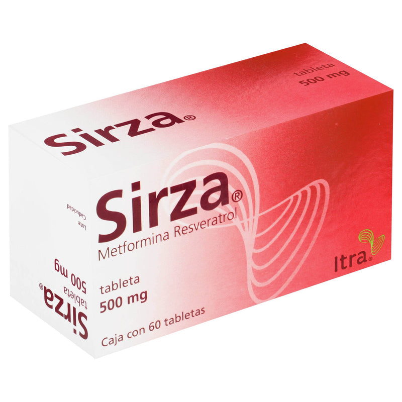 Sirza 500Mg Con 60 Tabletas (Metformina Resveratrol) - WeCare Pharma