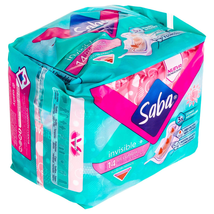 Toallas Femeninas Saba Invisible Buenos Dí­as Delgada Con Alas Con 14 - WeCare Pharma
