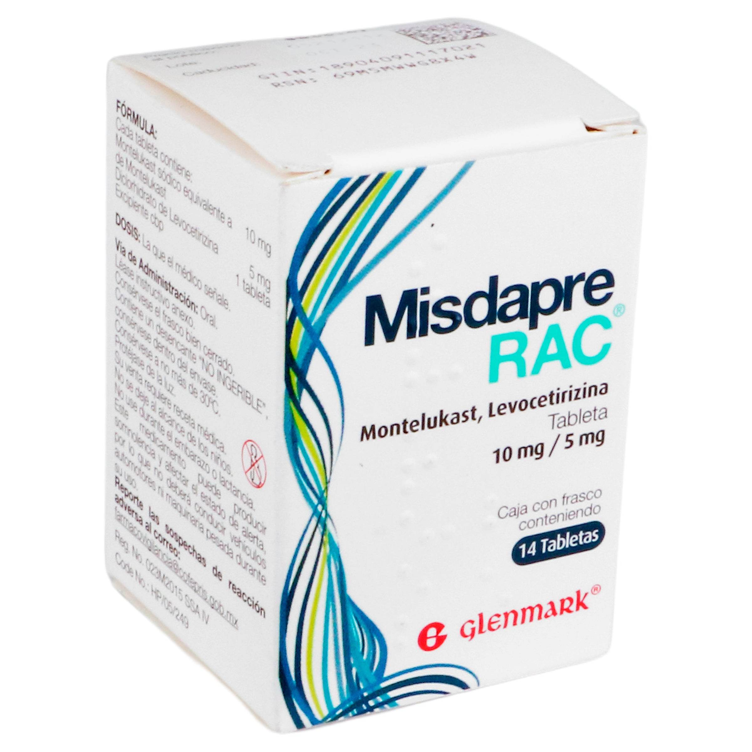 Misdapre Rac 10Mg/5Mg Con 14 Tabletas (Montelukast/Levocetirizina ...