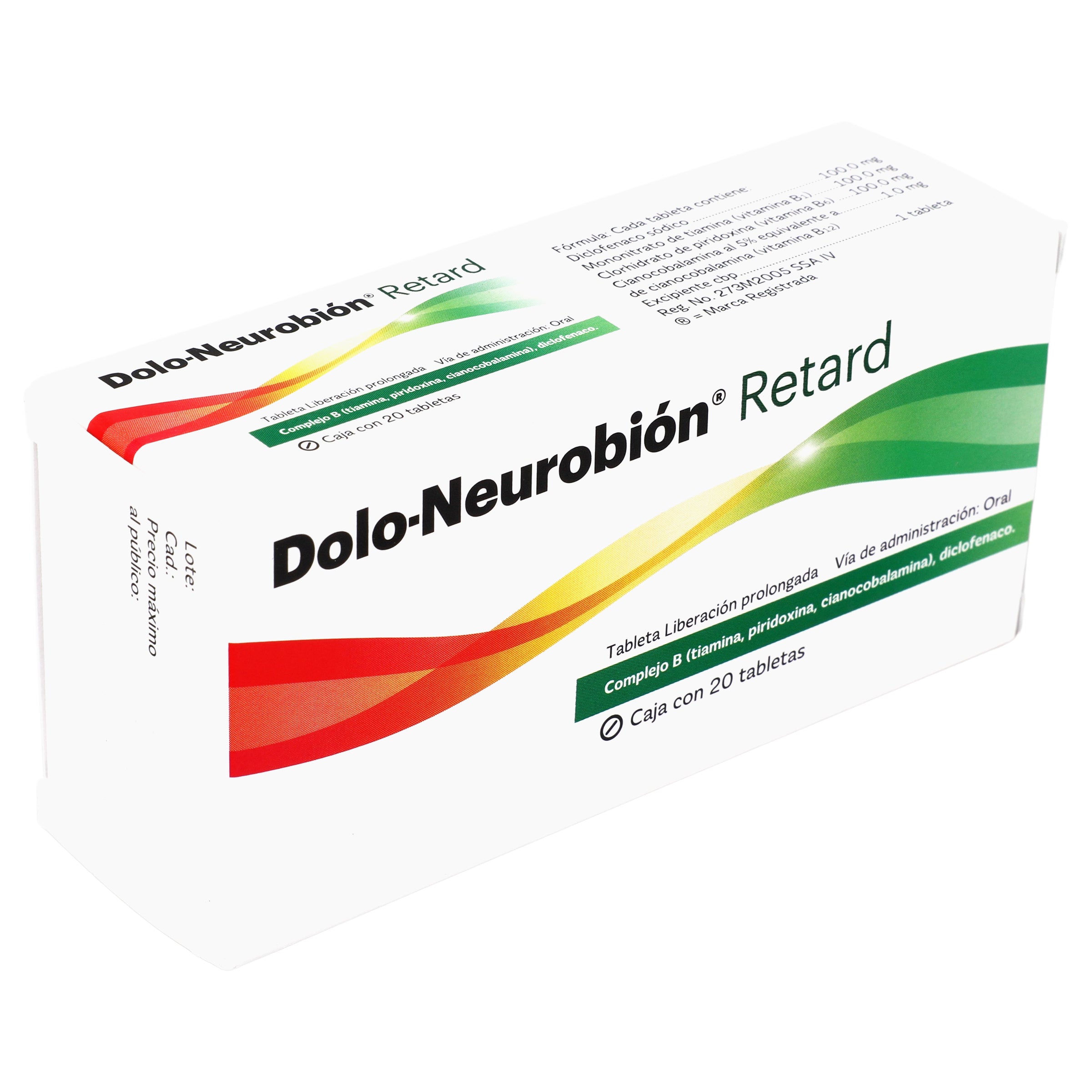 Dolo-Neurobion Retard Con 20 Tabletas (Diclofenaco/Complejo B) 2 - 7501298212210