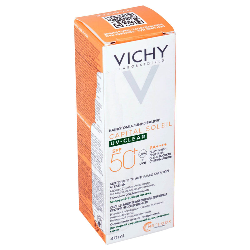Vichy Protector Solar Anti-Imperfecciones Uv Clear Fps50 40Ml - WeCare Pharma