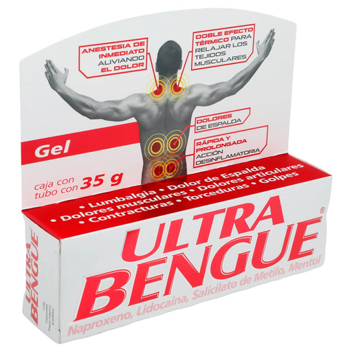 Ultra Bengue Rojo Gel 35G (Naproxeno/Lidocaina/Salicilato De Metilo/Mentol) - WeCare Pharma