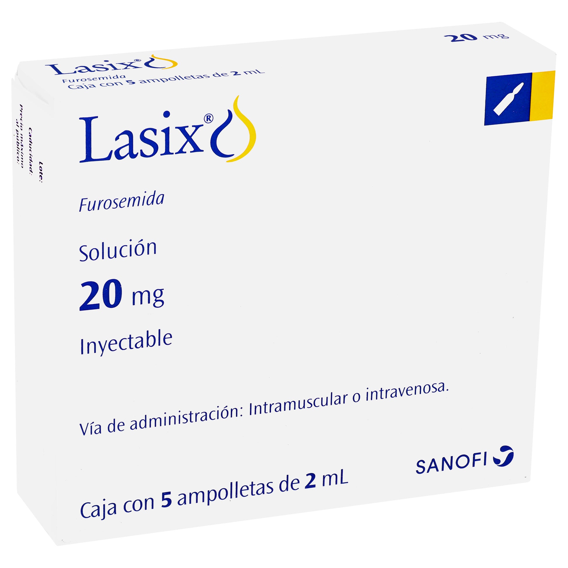 Lasix 20Mg Con 5 Ampulas (Furosemida) 3 - 7501165000186