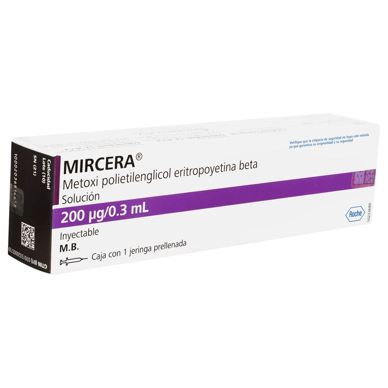 Mircera Jeringa 20Mcg/0.3Ml Con 1 (Metoxipolietilenglicol Epoetina Beta) - WeCare Pharma