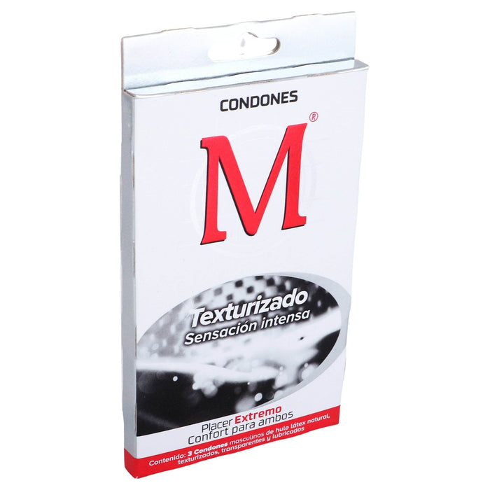 Condón M-Force Texturizado Con 3 - WeCare Pharma