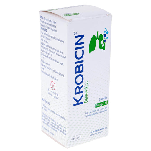 Krobicin Suspensión 250Mg 60Ml (Claritromicina) - WeCare Pharma