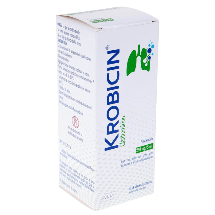 Krobicin Suspensión 250Mg 60Ml (Claritromicina) - WeCare Pharma