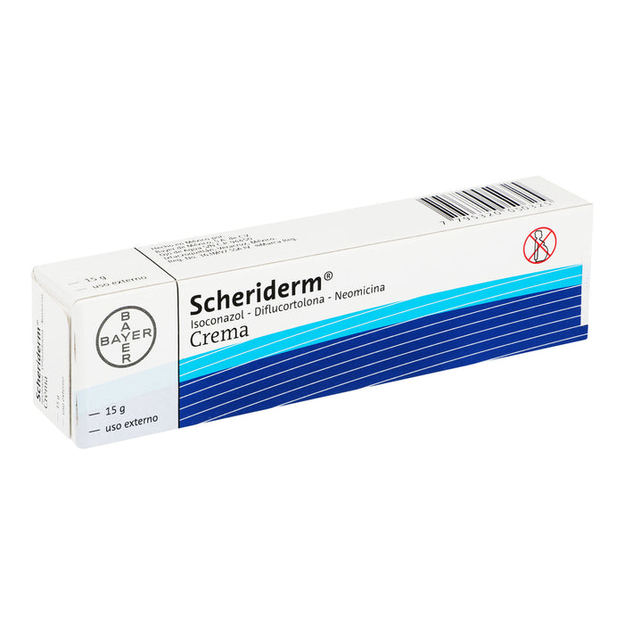 Scheriderm Crema 10Mg/1Mg/3.3Mg 15G (Isoconazol/Diflucortolona/Neomicina) 2 - 7795320050325