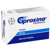 Ciproxina 500Mg Con 8 Tabletas (Ciprofloxacino) - WeCare Pharma