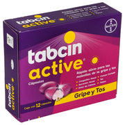 Tabcin Active Con 12 Capsulas (Paracetamol/Fenilefrina/Dextrometorfano/Clorfenamina) - WeCare Pharma