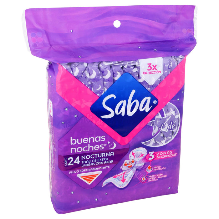 Toallas Saba Buenas Noches Con Alas Con 24 - WeCare Pharma