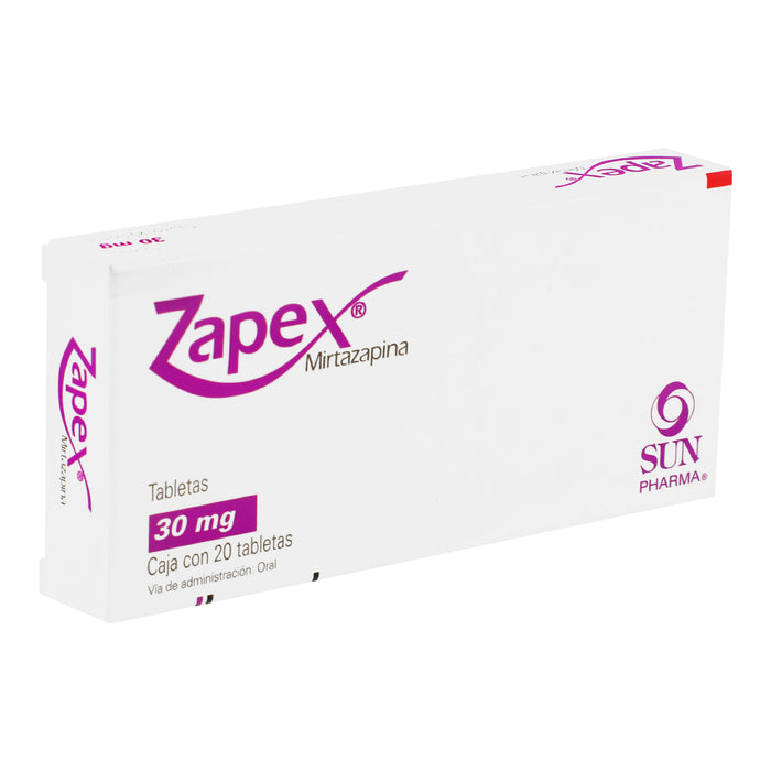 Zapex 30Mg Con 20 Tabletas (Mirtazapina) 2 - 7503006916472