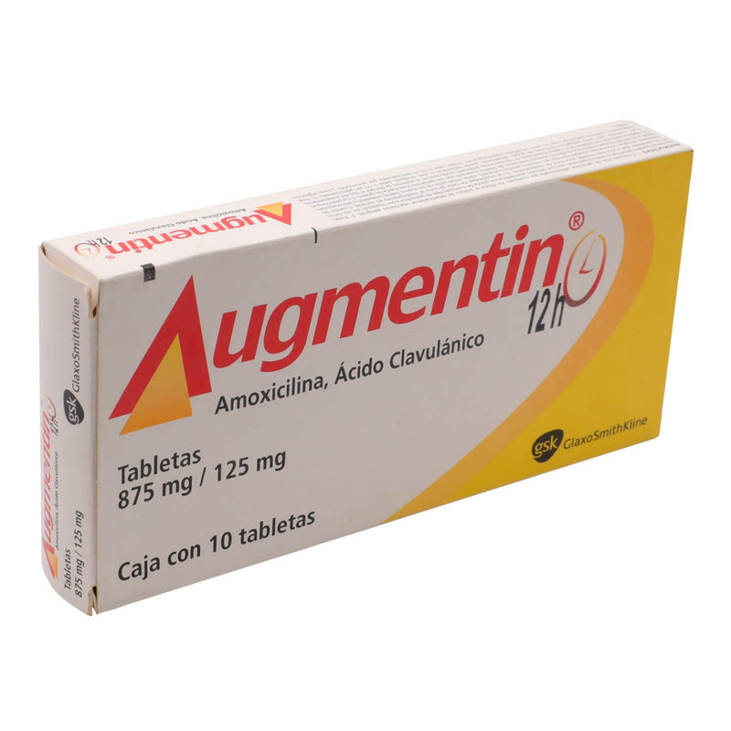 Augmentin 12H 875Mg/125Mg Con 10 Tabletas (Amoxicilina/Clavulanato) - WeCare Pharma