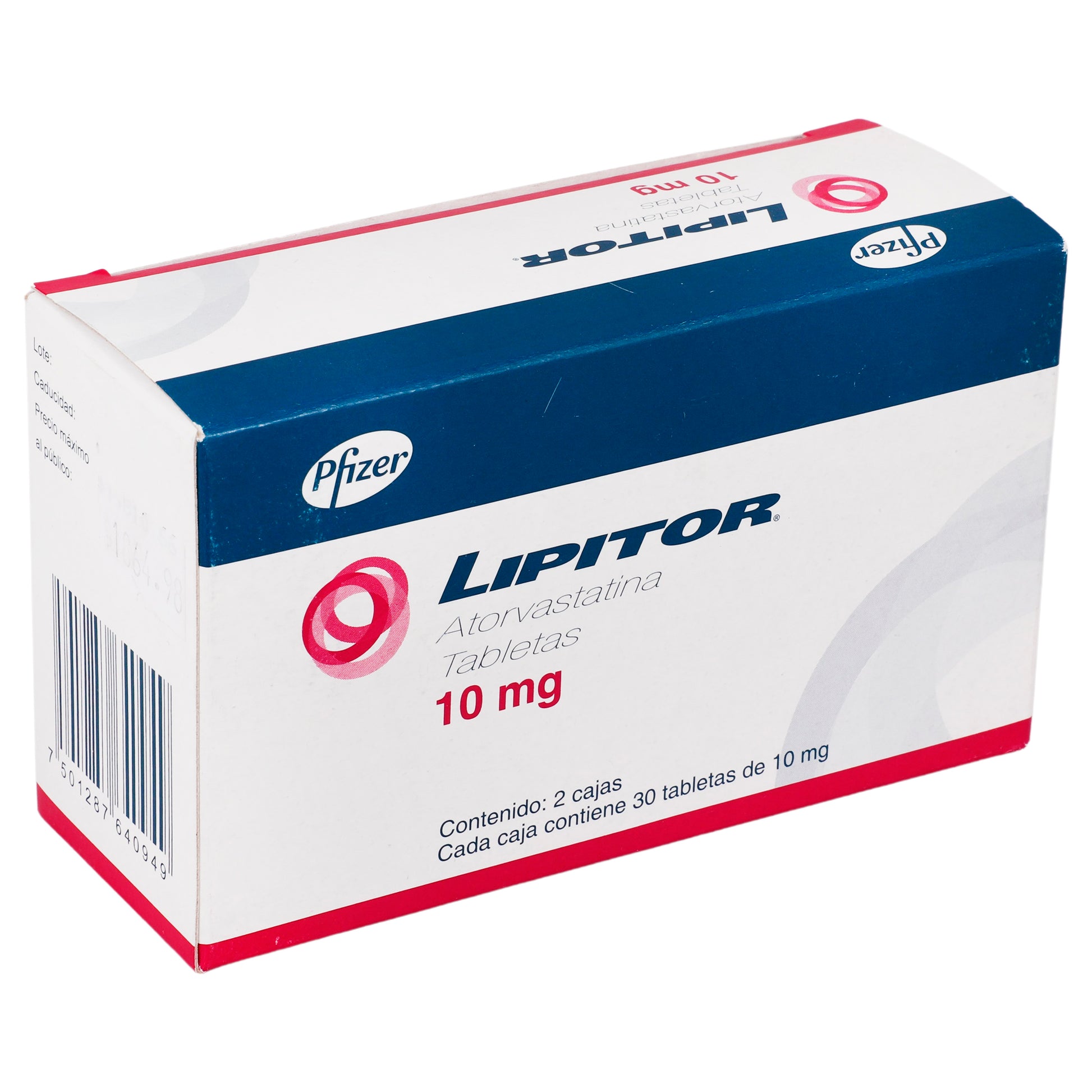 Lipitor 10Mg Con 30+30 Tabletas (Atorvastatina) 2 - 7501287640949